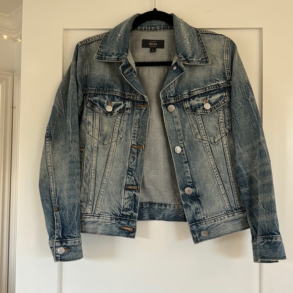 J.Crew indigo classic stone washed denim jacket S - Picture 1 of 6